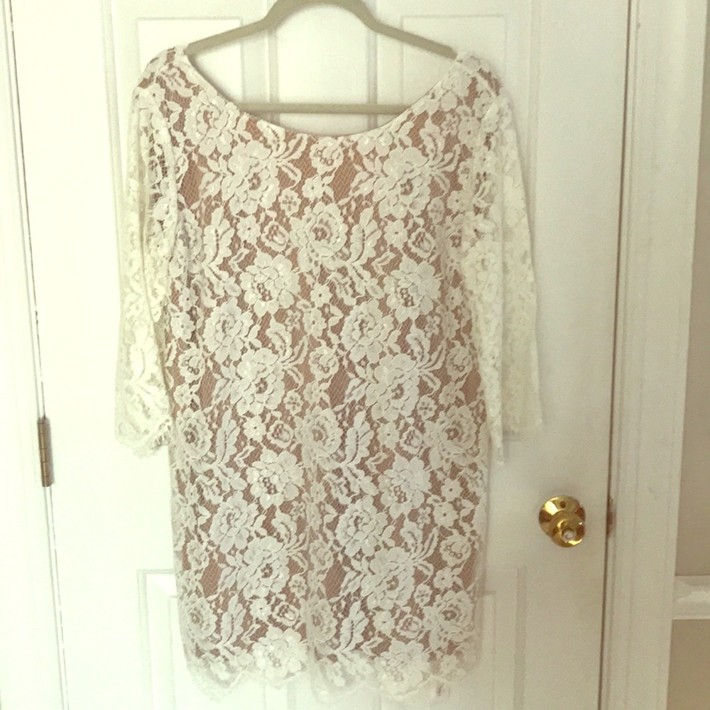 White lace dress